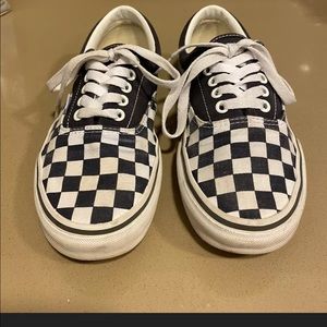 vans old skool checkerboard blue W7